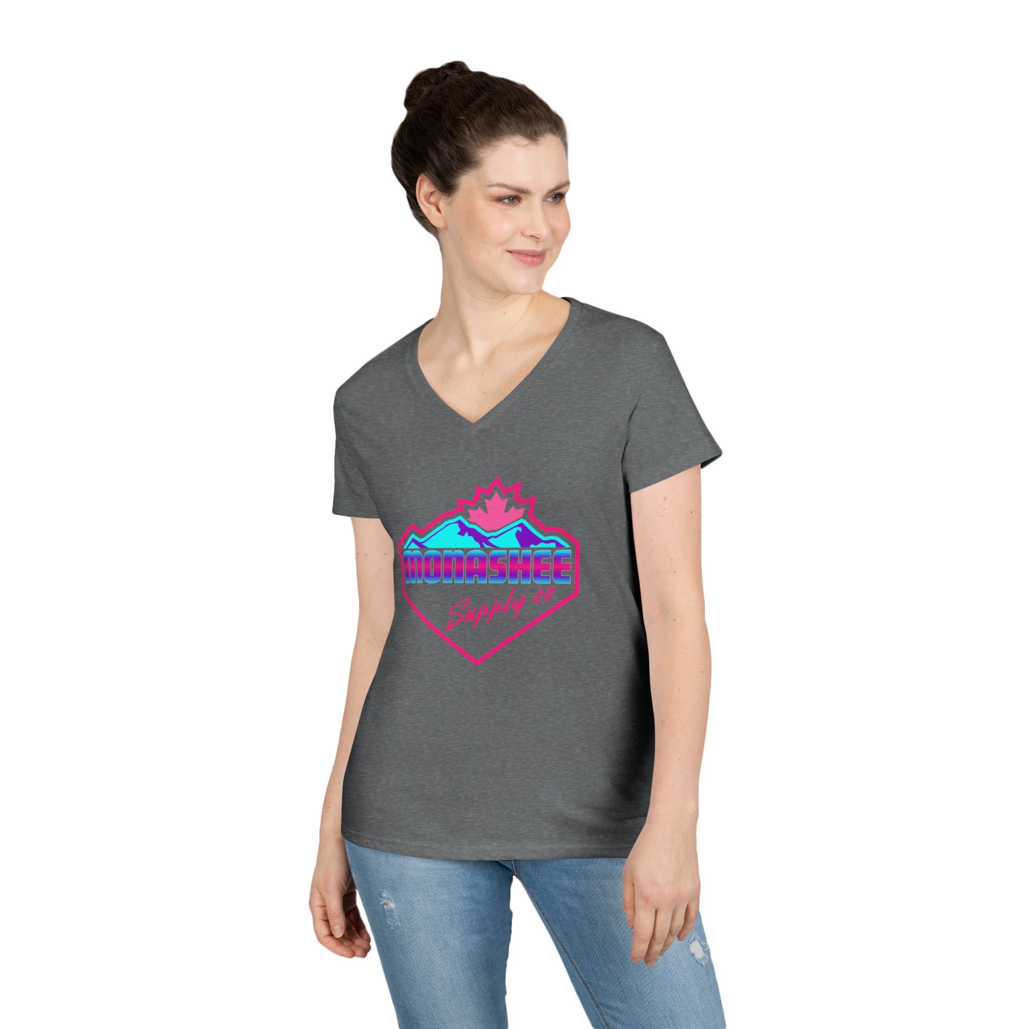 80's retro V-Neck Tee