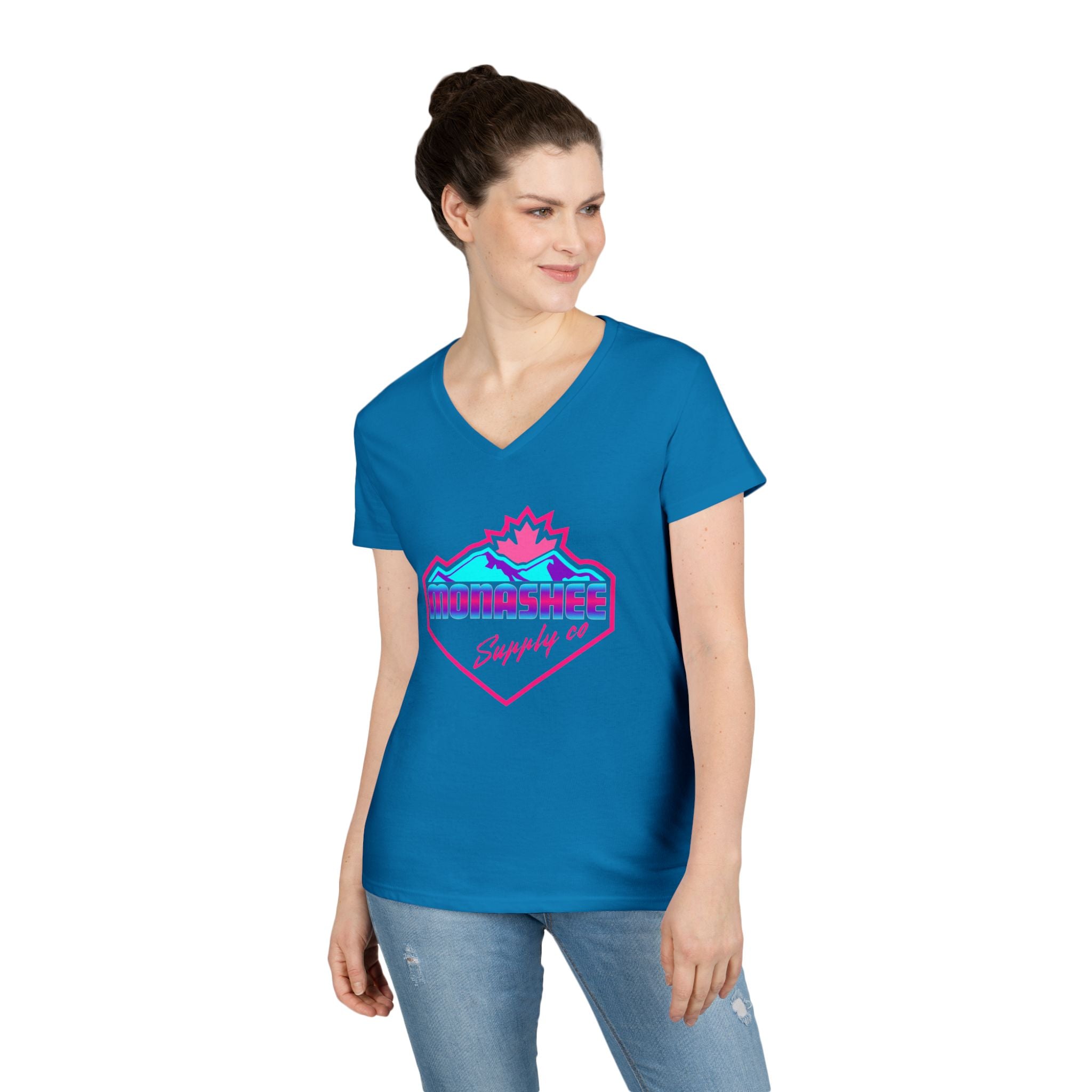 80's retro V-Neck Tee