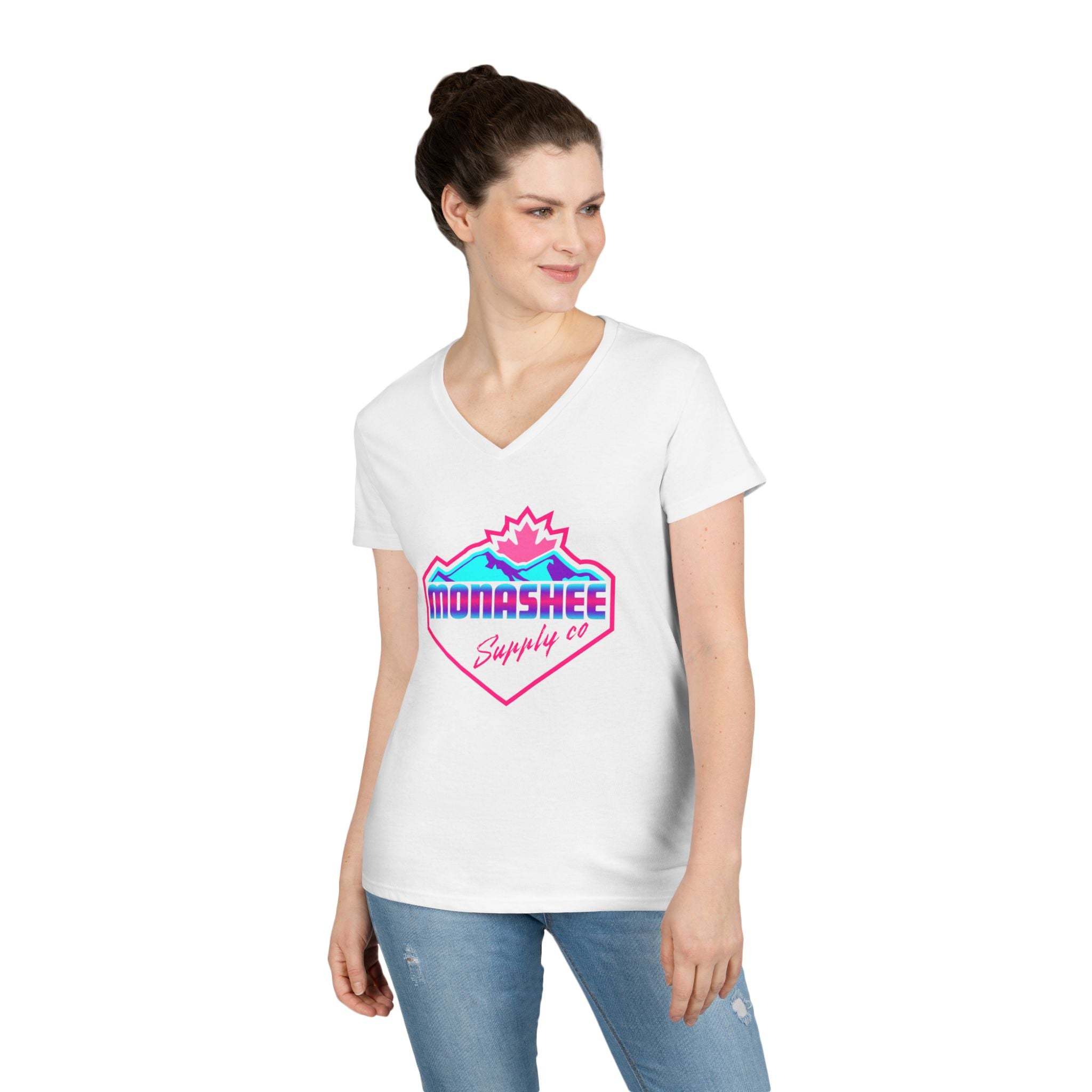 80's retro V-Neck Tee