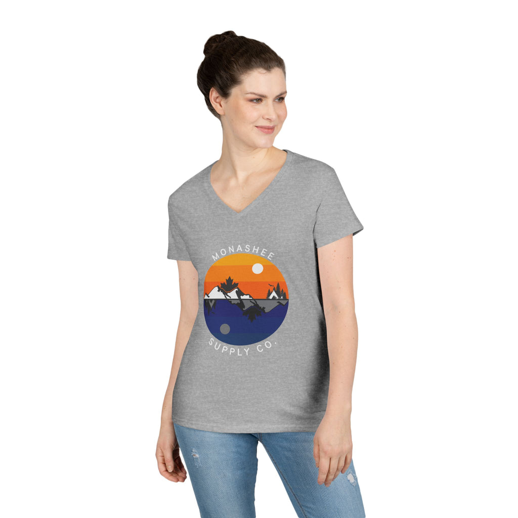 Women's Ying Yang V-Neck T-shirt