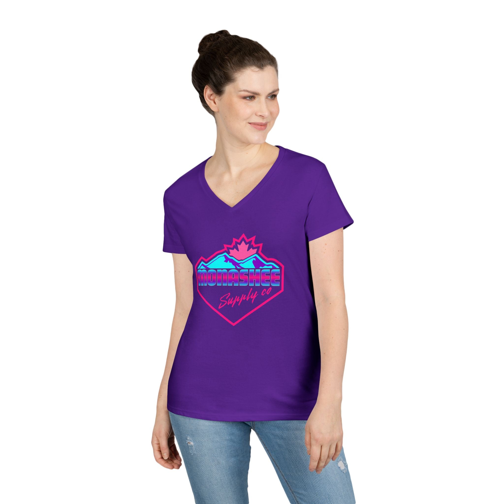 80's retro V-Neck Tee