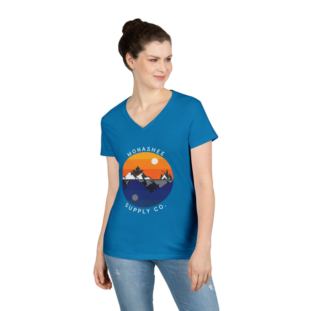 Women's Ying Yang V-Neck T-shirt
