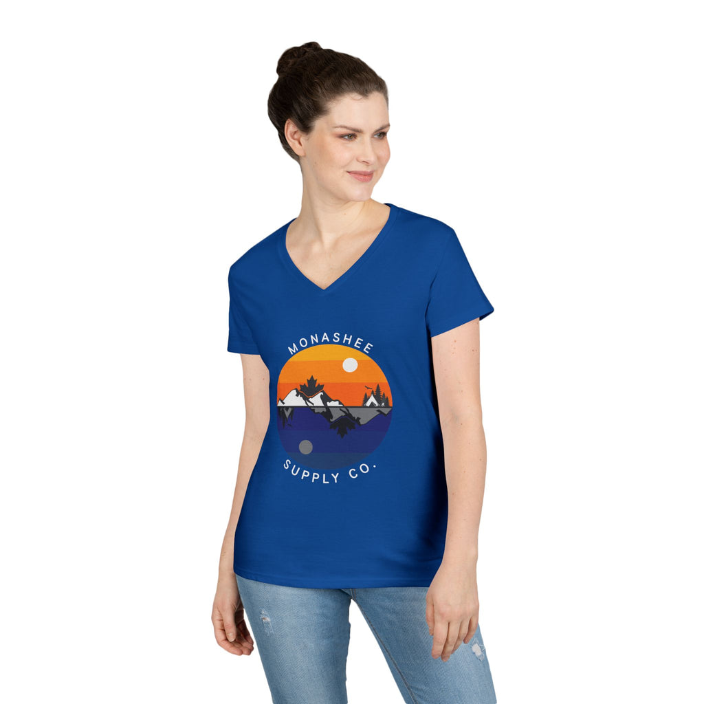 Women's Ying Yang V-Neck T-shirt